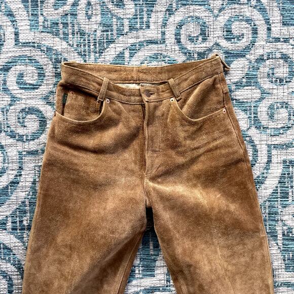 Polo by Ralph Lauren Hunter Brown Genuine Suede Leather Pants - Size 30 - Picture 5 of 14